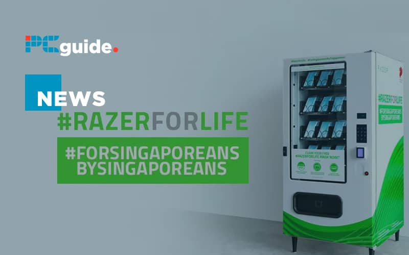 Razer distributes free face masks via vending machines