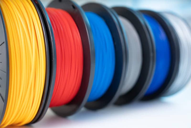 Rolls of 3D printer filament