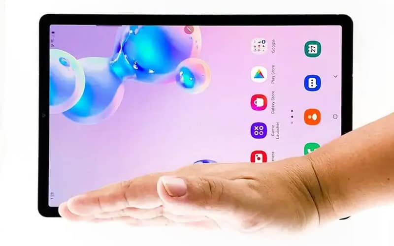 how to screenshot on samsung tablet gesture