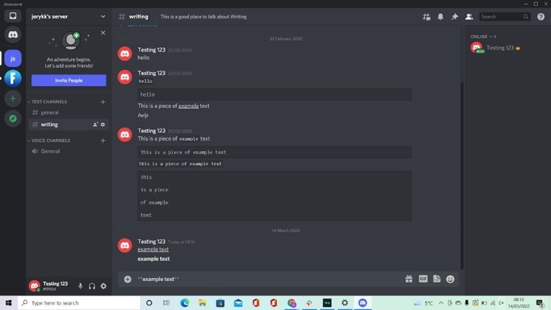 Bold Text In Discord