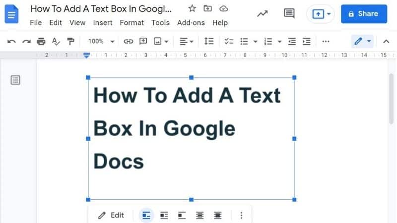 How to Add a Text Box in Google Docs