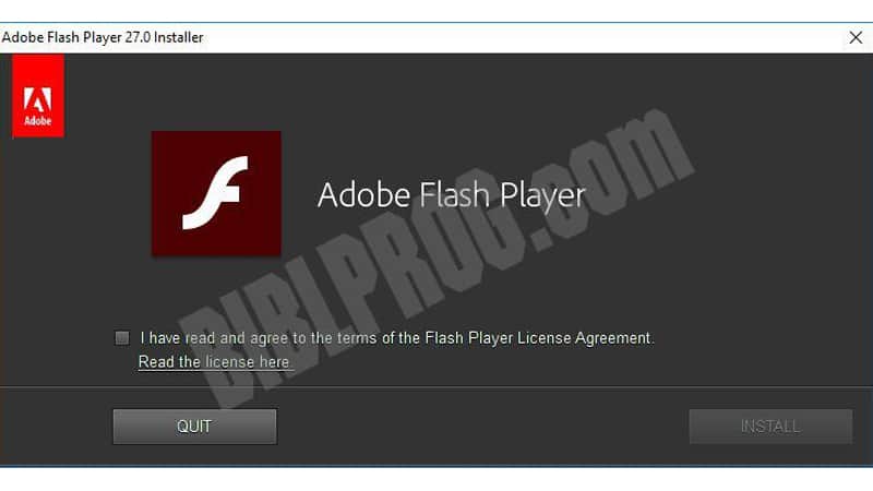 The Adobe Flash Player Is Missing
